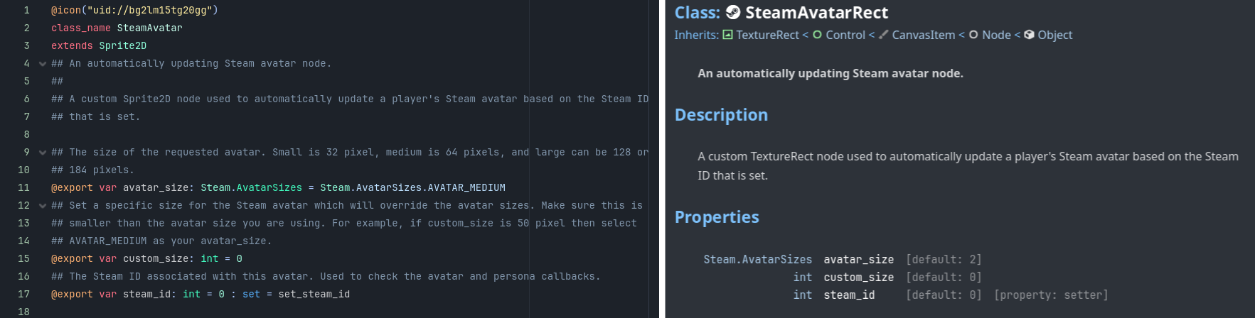 GodotSteamKit - In-Editor Docs