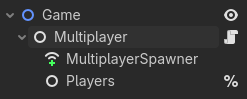 Scene setup MultiplayerPeer